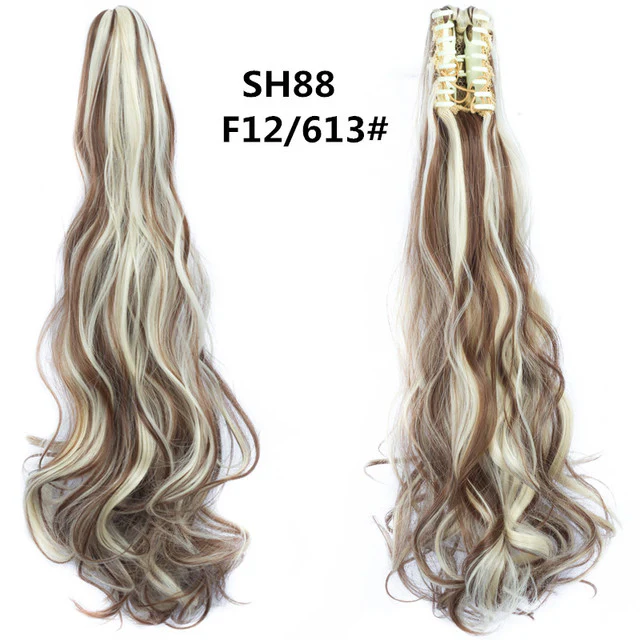 Long Wavy Claw Clip on Hair Extension Ponytail High Temperature Fibre - Image 21