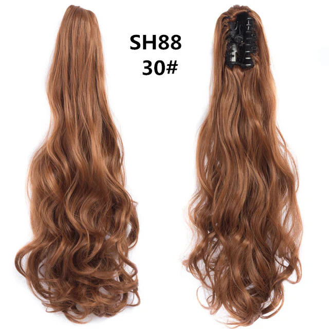 Long Wavy Claw Clip on Hair Extension Ponytail High Temperature Fibre - Image 22