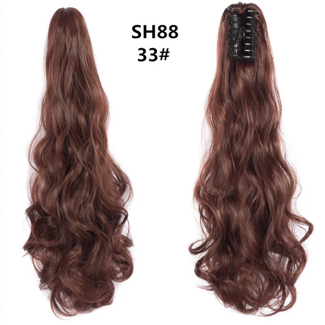 Long Wavy Claw Clip on Hair Extension Ponytail High Temperature Fibre - Image 23