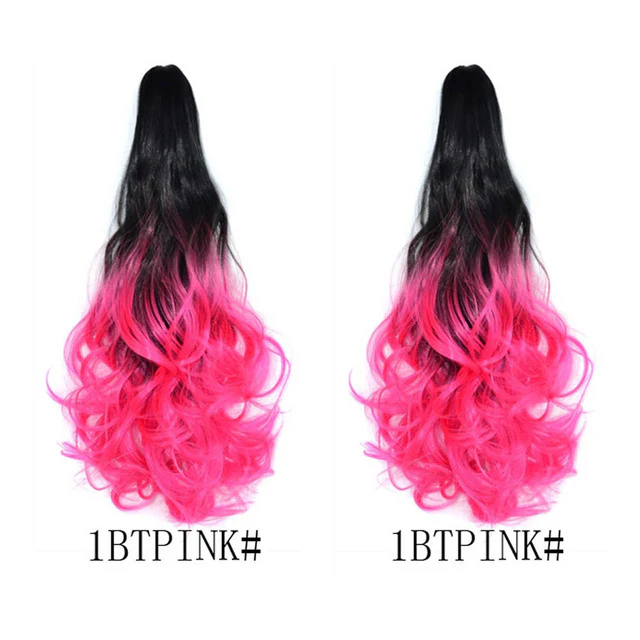 Long Wavy Claw Clip on Hair Extension Ponytail High Temperature Fibre - Image 28