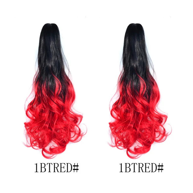 Long Wavy Claw Clip on Hair Extension Ponytail High Temperature Fibre - Image 29