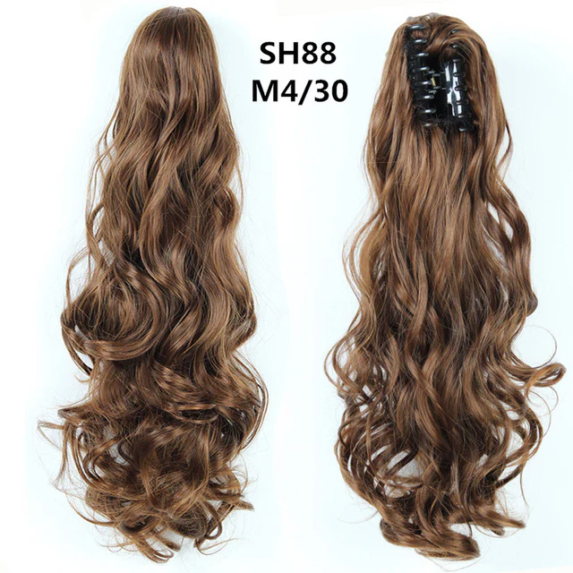 Long Wavy Claw Clip on Hair Extension Ponytail High Temperature Fibre - Image 3