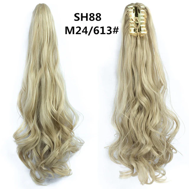 Long Wavy Claw Clip on Hair Extension Ponytail High Temperature Fibre - Image 5