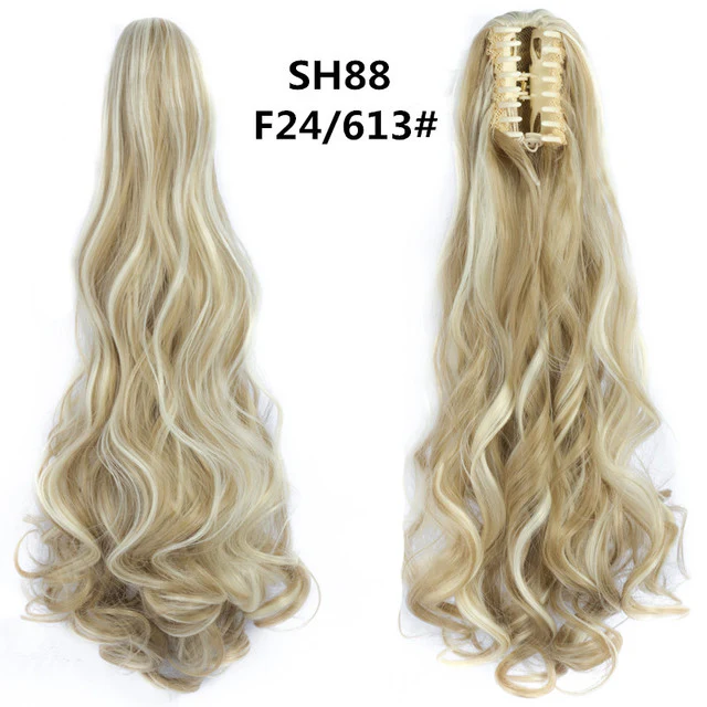Long Wavy Claw Clip on Hair Extension Ponytail High Temperature Fibre - Image 8