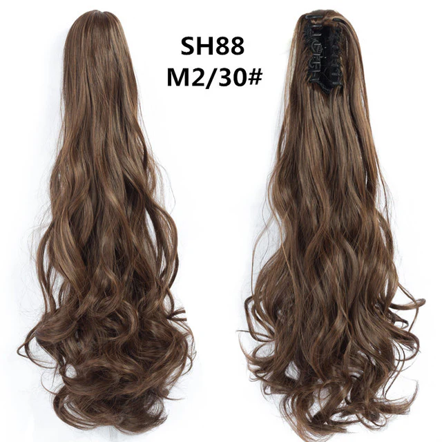 Long Wavy Claw Clip on Hair Extension Ponytail High Temperature Fibre - Image 9