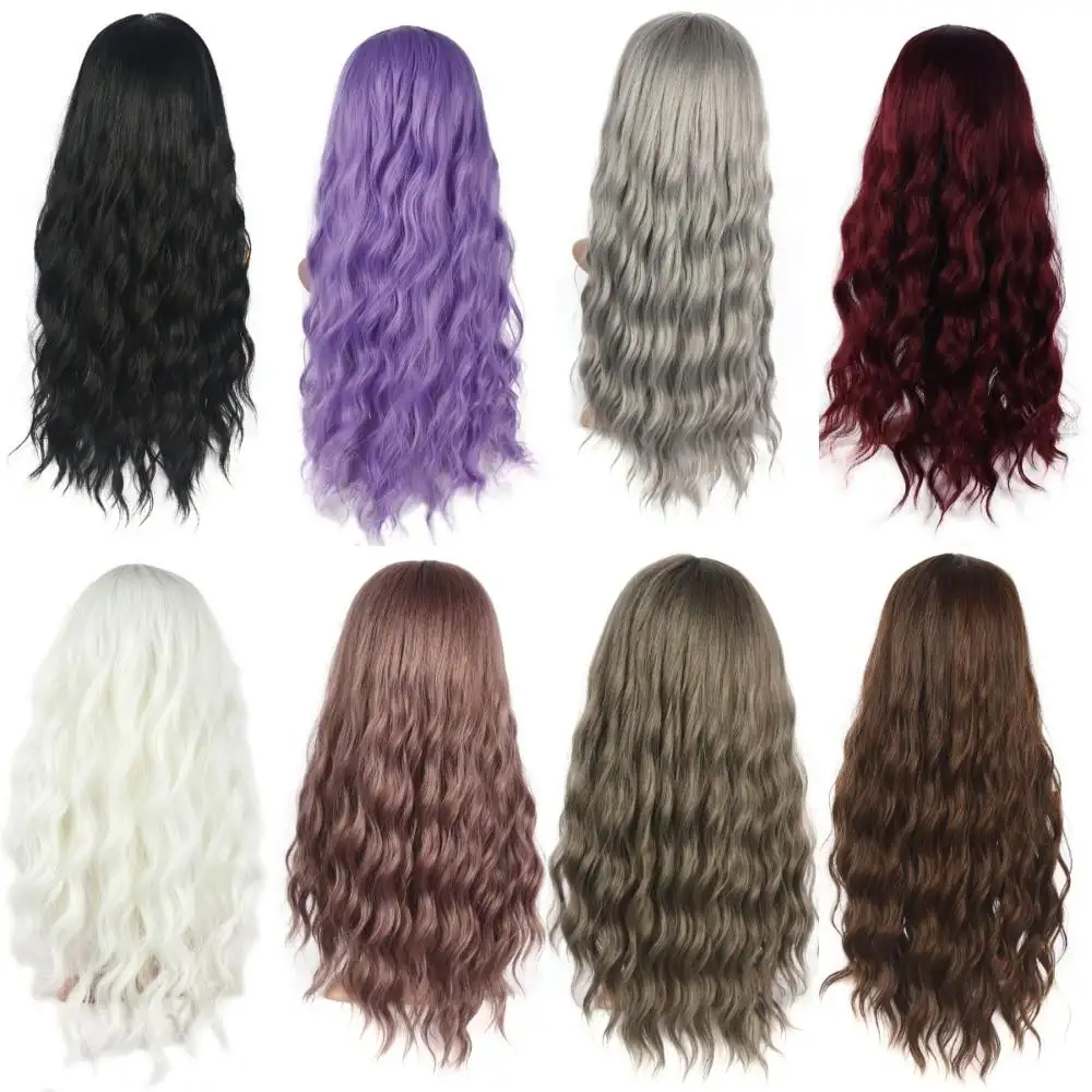 Long Wavy Heat Friendly Wig with Bangs - Image 7