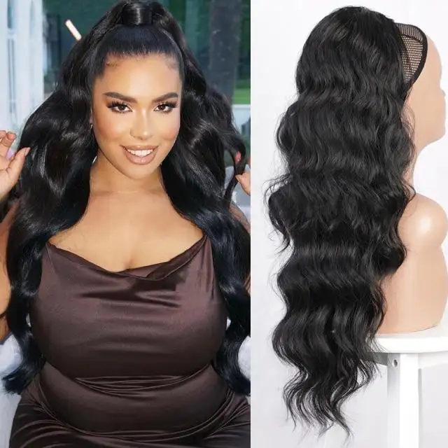 Long Wavy Ponytail Hair Drawstring Ponytail Extension - Image 6