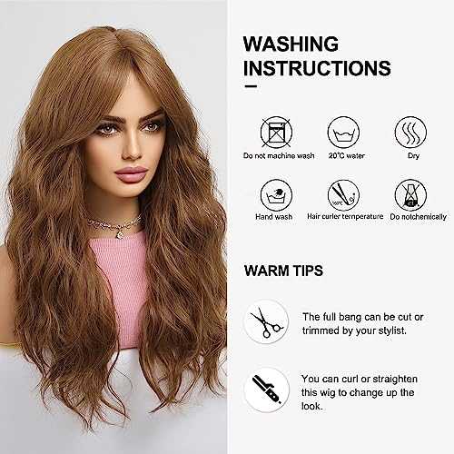 Long Wig Wavy Wig With Center Part - Image 5