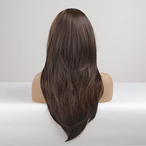Long wig with side bangs and face framing layers - Image 5