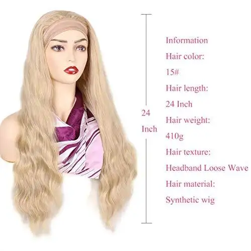 Loose Body Wave 24Inch Headband Wig - Image 2