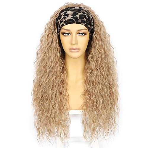 Loose Curly Ash Blonde Headband Wig - Image 3