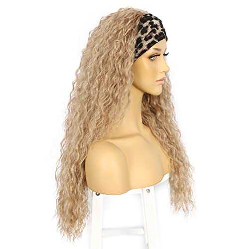 Loose Curly Ash Blonde Headband Wig - Image 6