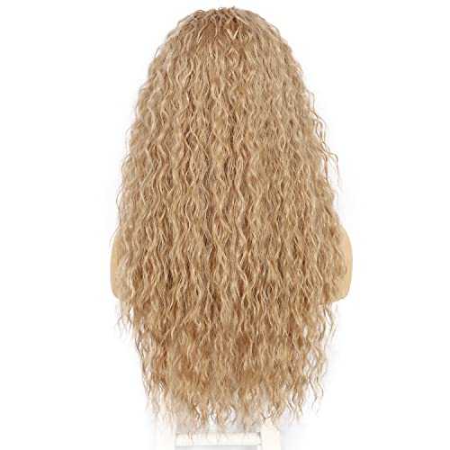 Loose Curly Ash Blonde Headband Wig - Image 7
