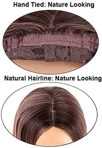 Lorilee Long Ash Pink & Orange Hair Wig - Image 5