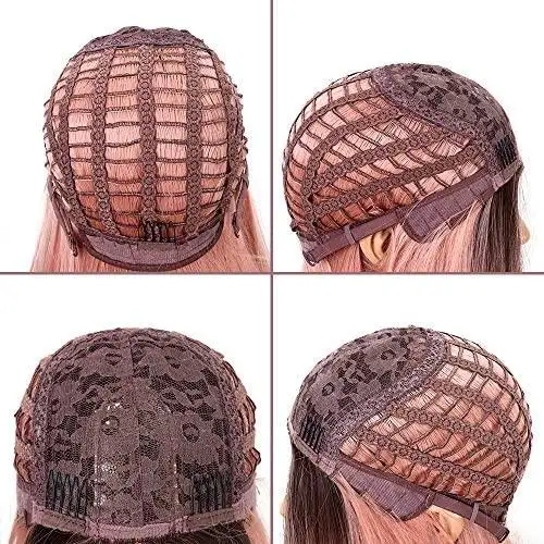 Lorilee Long Ash Pink & Orange Hair Wig - Image 6