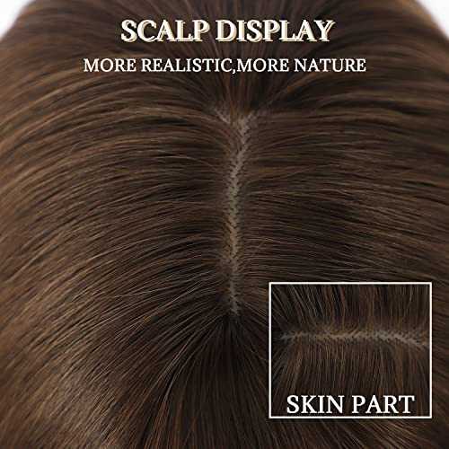 Medium Brown Bob Wig with Bangs - Image 5