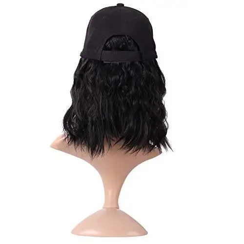 Medium Long Wavy Hair with Baseball Cap - Image 10