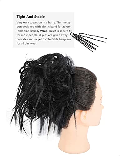Messy Bun Hair Piece Tousled Updo - Image 15