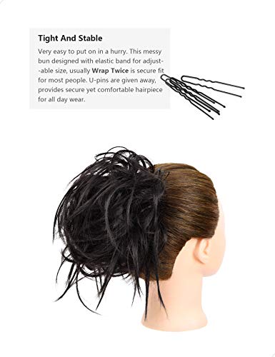 Messy Bun Hair Piece Tousled Updo - Image 21