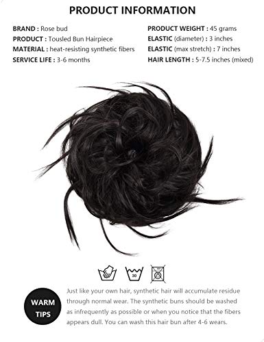 Messy Bun Hair Piece Tousled Updo - Image 22