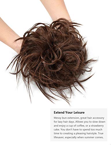 Messy Bun Hair Piece Tousled Updo - Image 37