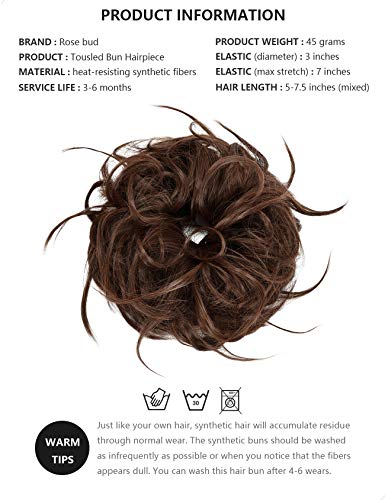 Messy Bun Hair Piece Tousled Updo - Image 39