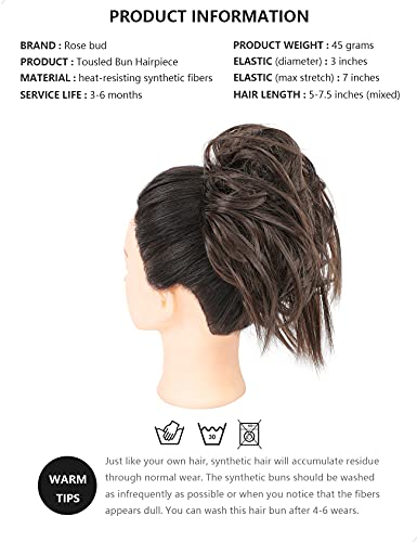 Messy Bun Hair Piece Tousled Updo - Image 4
