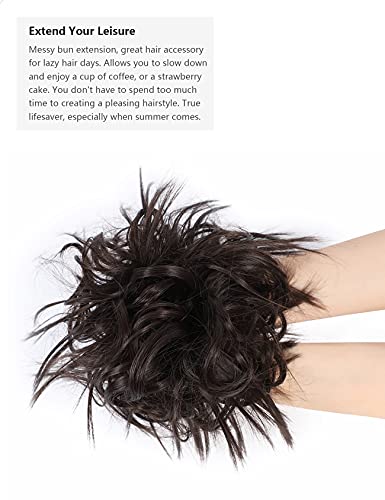 Messy Bun Hair Piece Tousled Updo - Image 61