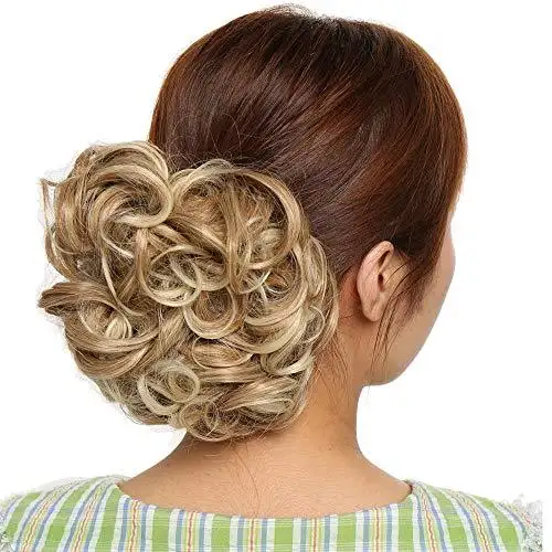 Messy Curly Bun with Combs - Image 14