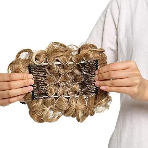 Messy Curly Bun with Combs - Image 15