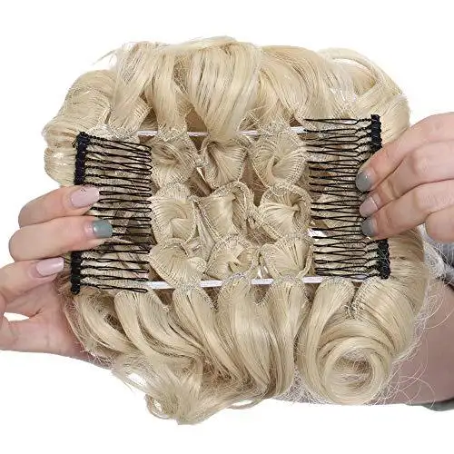 Messy Curly Bun with Combs - Image 17