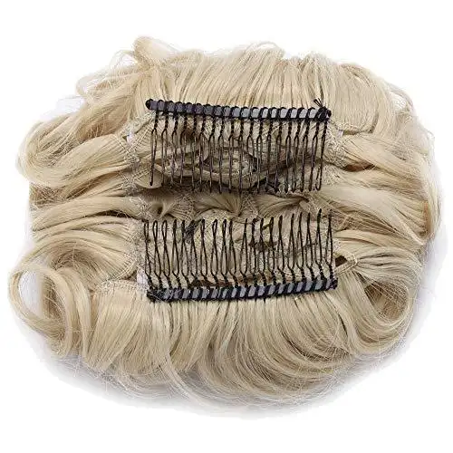 Messy Curly Bun with Combs - Image 19