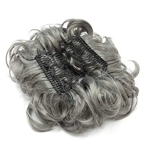 Messy Curly Bun with Combs - Image 24