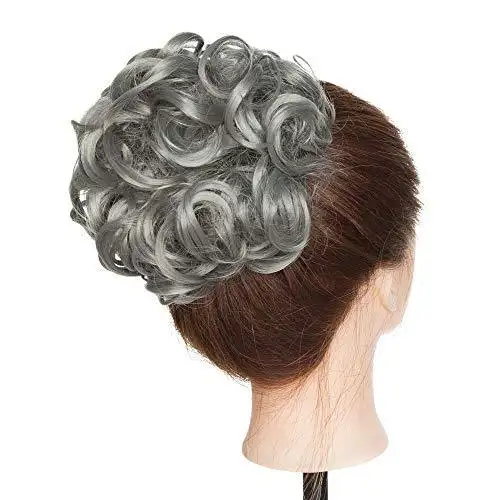 Messy Curly Bun with Combs - Image 25