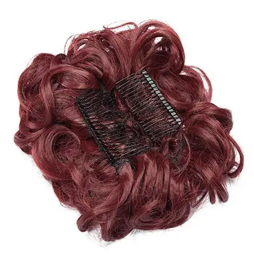 Messy Curly Bun with Combs - Image 28