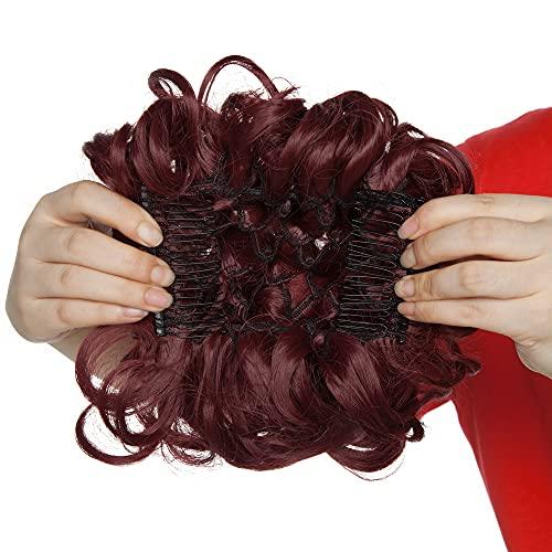Messy Curly Bun with Combs - Image 31