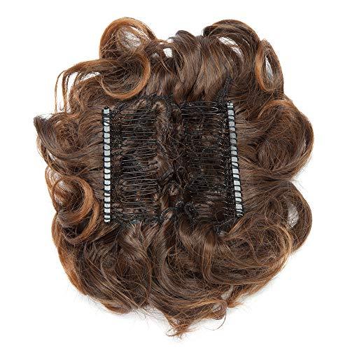 Messy Curly Bun with Combs - Image 36