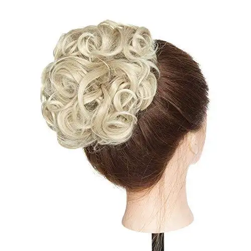 Messy Curly Bun with Combs - Image 4