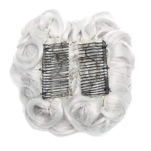 Messy Curly Bun with Combs - Image 9