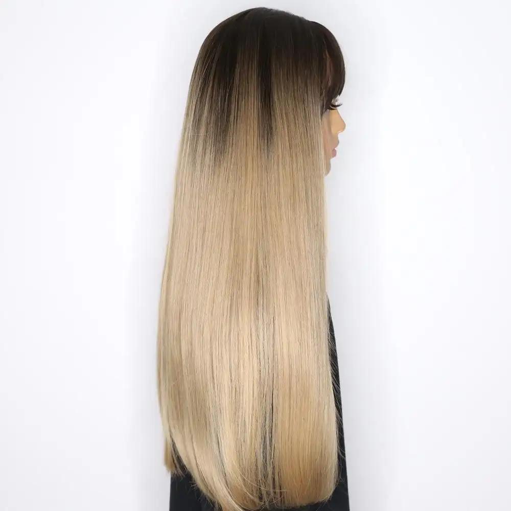 Mia Long Rooted Heat Friendly wig with bangs - Image 3
