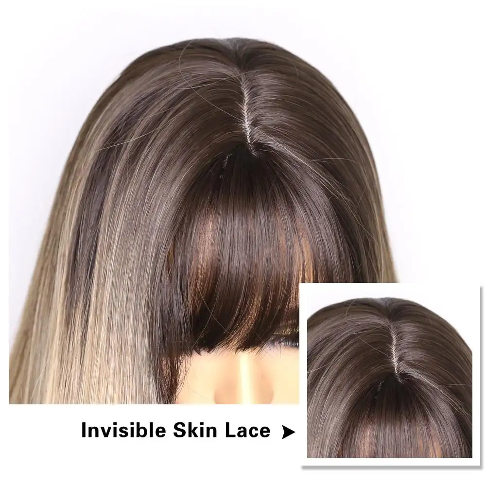Mia Long Rooted Heat Friendly wig with bangs - Image 6