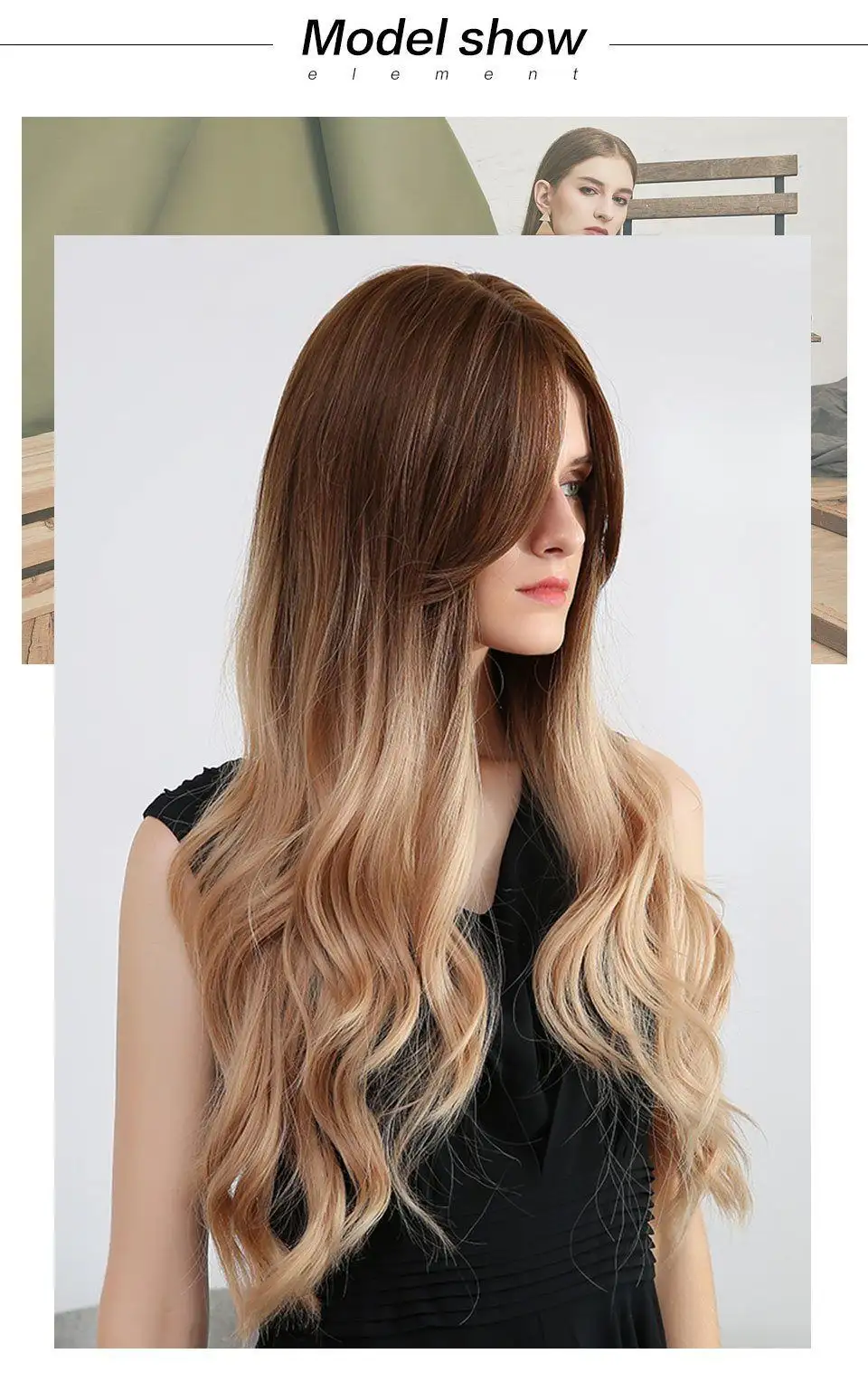 Michela Rooted Long Ombre Wig - Image 15