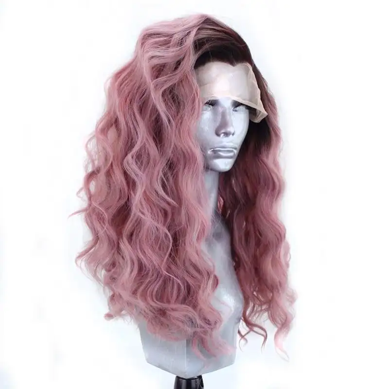 Millie Rose - Ombre Pink Wig Body Wave Synthetic Lace Front Heat Resistant Fiber Wig - Image 3