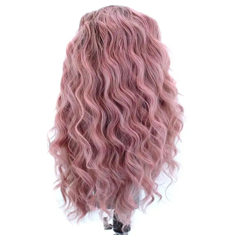 Millie Rose - Ombre Pink Wig Body Wave Synthetic Lace Front Heat Resistant Fiber Wig - Image 4