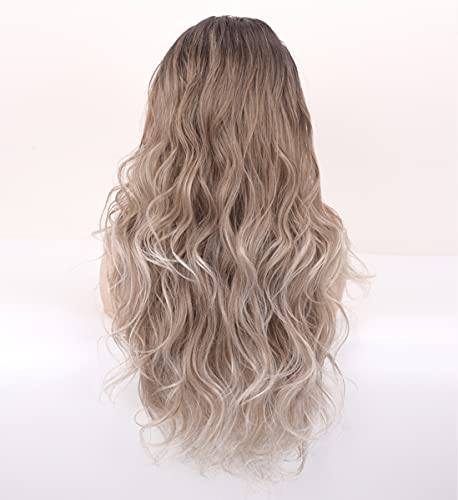 Mixed Blonde Wavy Ash Blonde Wig - Image 5