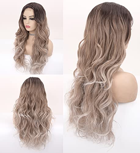 Mixed Blonde Wavy Ash Blonde Wig - Image 6