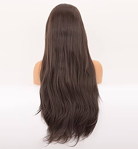 Mocha Brown Lace Front Wig with Middle Part - Image 5