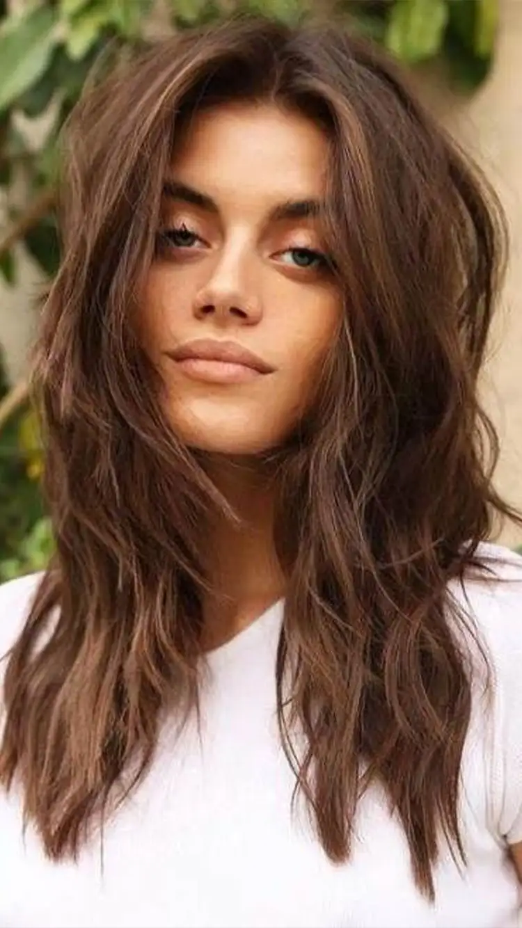 Monique Wavy Medium Long Lace Human Hair Wig with Middle Part - Image 3