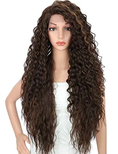 Multi Directional Parting Curly Heat Resistant Wig - Image 13