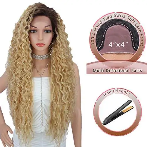 Multi Directional Parting Curly Heat Resistant Wig - Image 16
